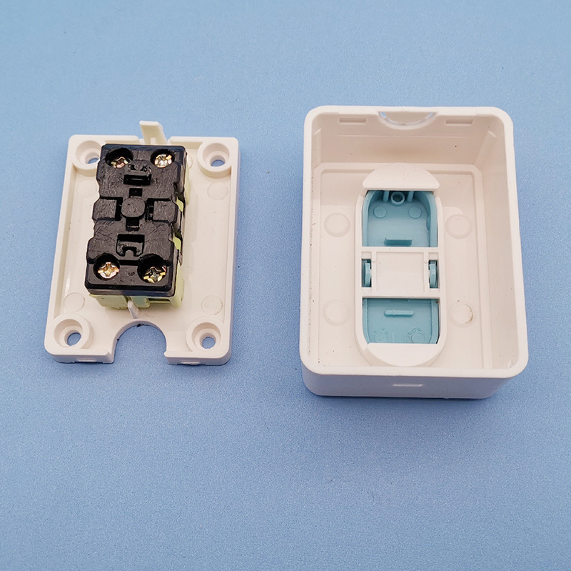 塑料多彩手捏床头开关平面按钮单控开关接线按钮翘板厂家批发