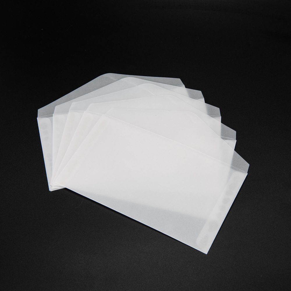 外贸硫酸纸 玻璃纸文件袋白半透明小号35号2号磨砂雪梨纸信封