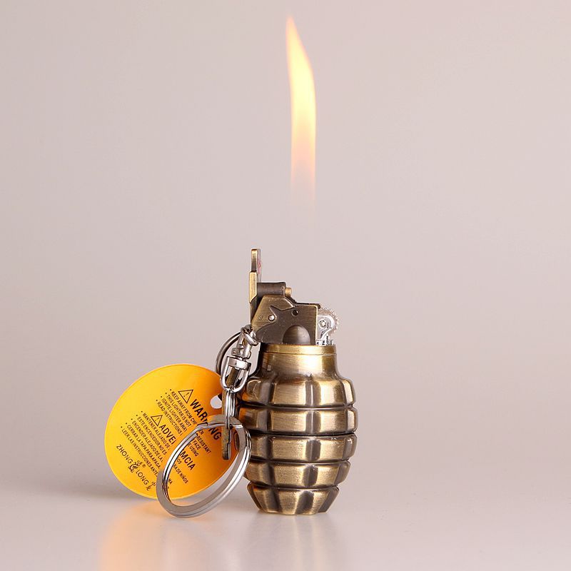 Zhonglong Jesus Survival Personality Creative Grenade Model Lighter Military Fans Collection Windproof Lighter