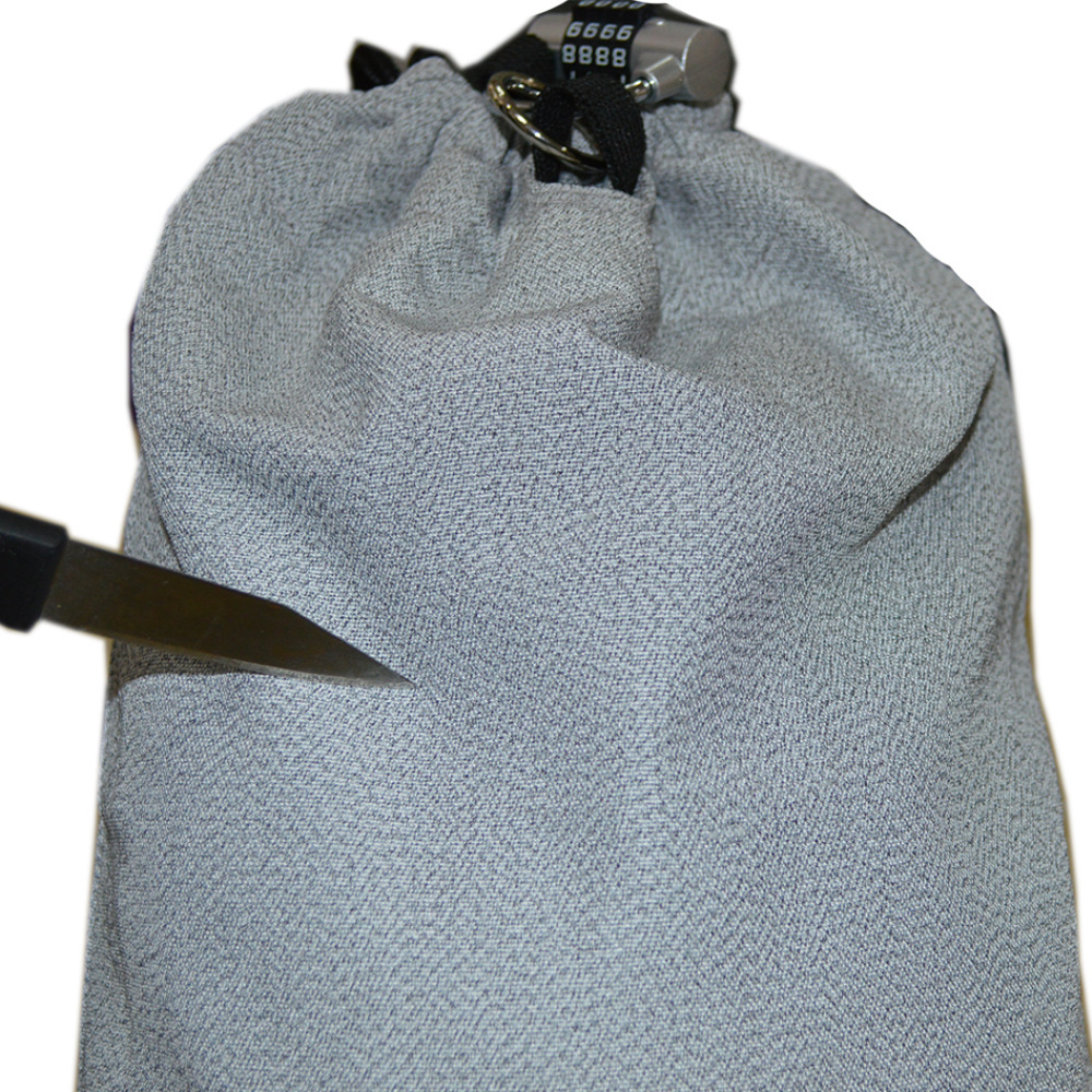 厂家新品 pe带锁高强聚乙烯防割包 束口袋防盗户外远动防护安全包