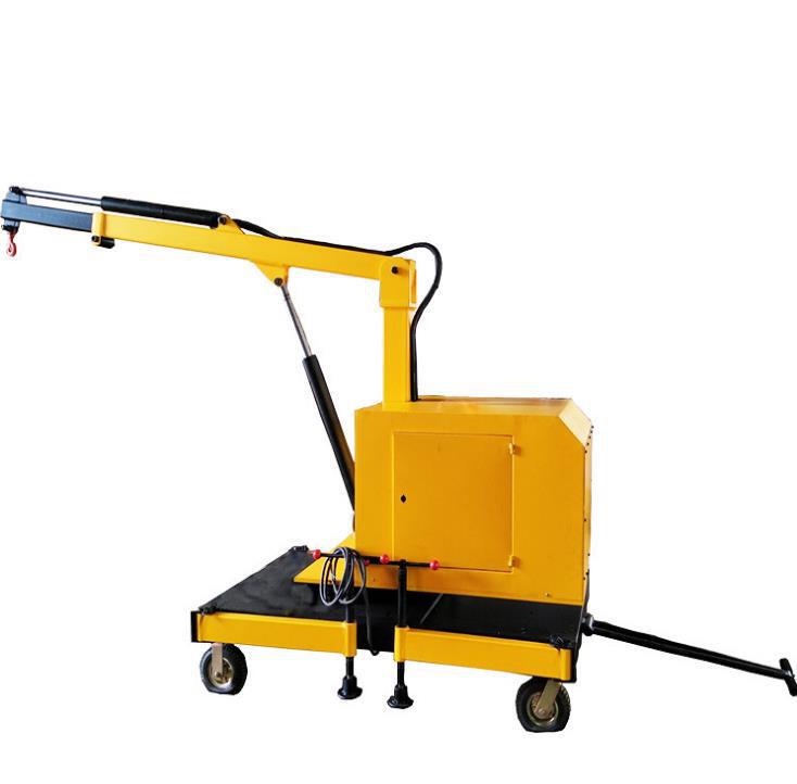 手动1t移动小吊机 液压小型吊机 360°旋转吊机 简易起重机