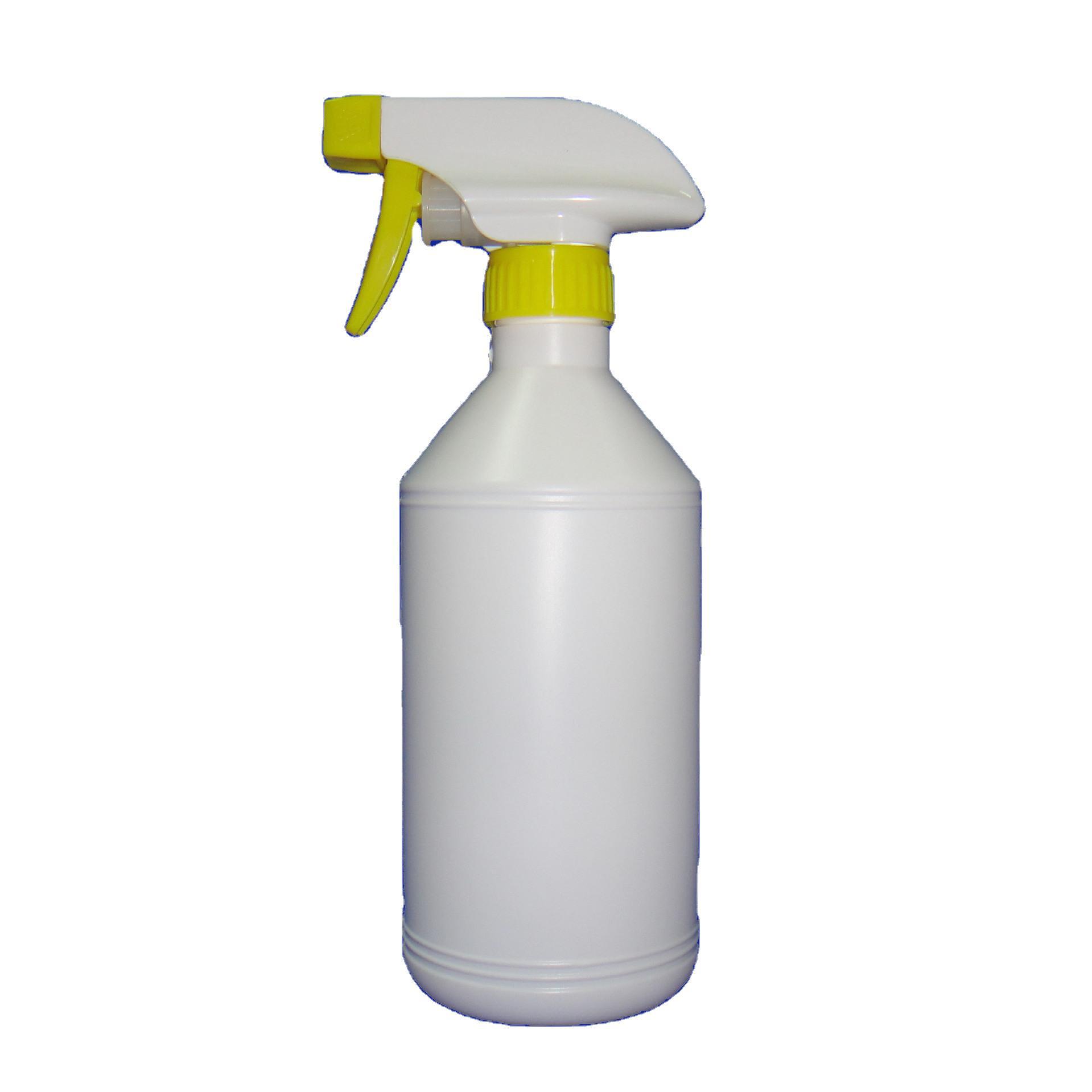 批发500ml油污净喷瓶 消毒水瓶 玻璃水机头水瓶 pe清洁剂喷雾瓶