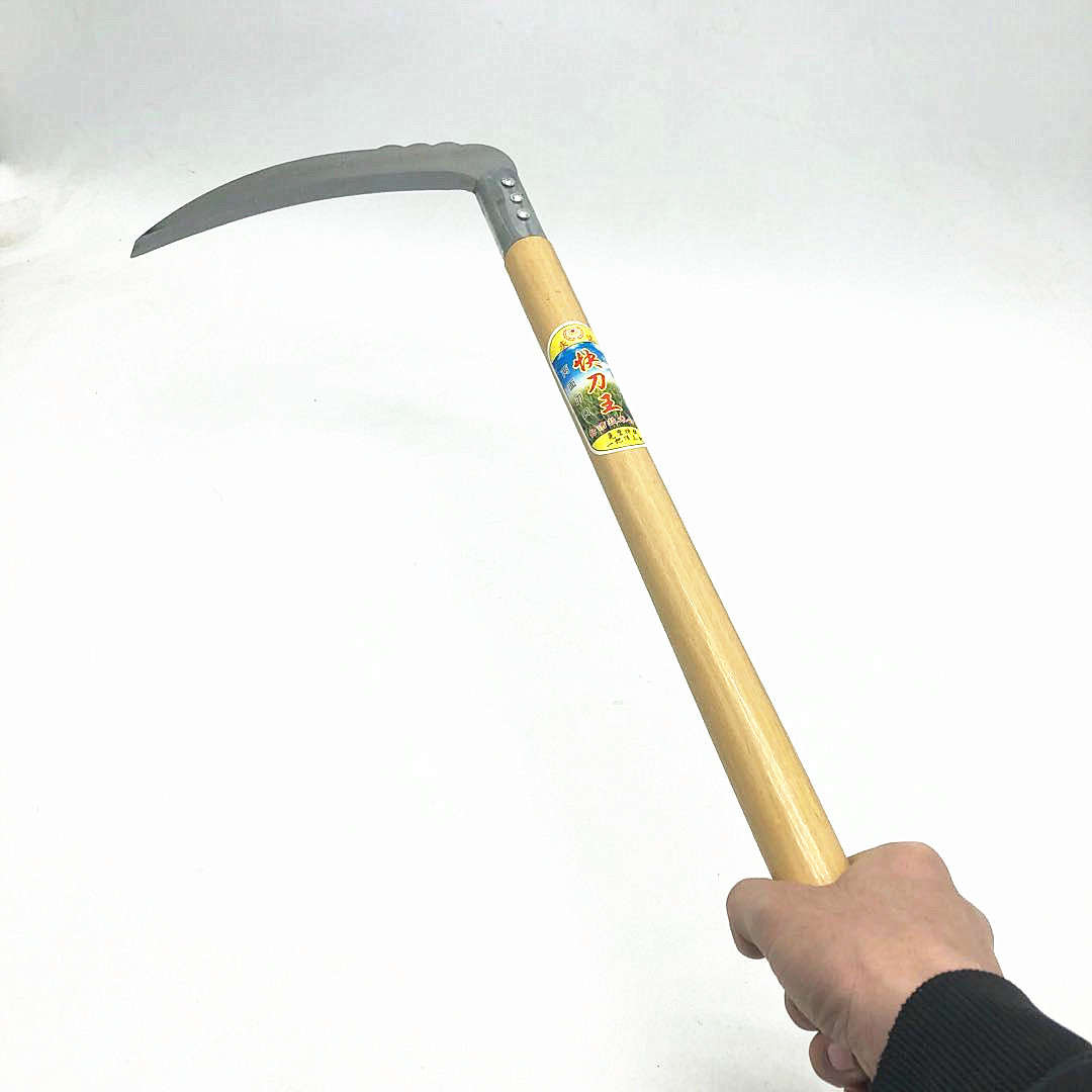 木柄镰刀农用镰刀王网割麦子镰刀5元店农用工具五金店货源