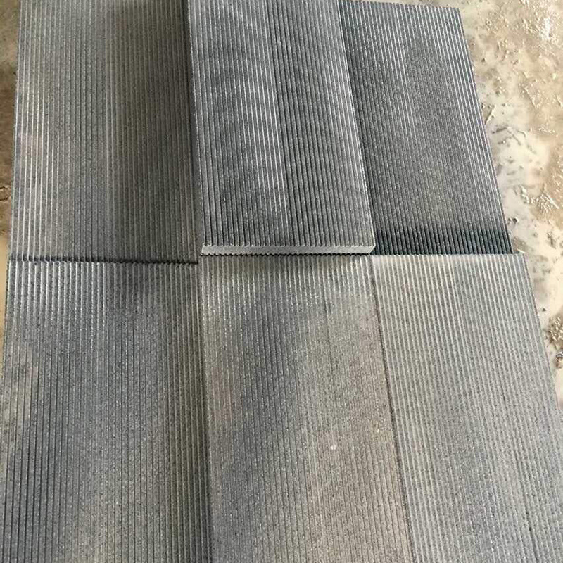 芝麻灰划沟板 拉丝面石材花岗岩 浅灰色石材芝麻灰划沟板 北方矿