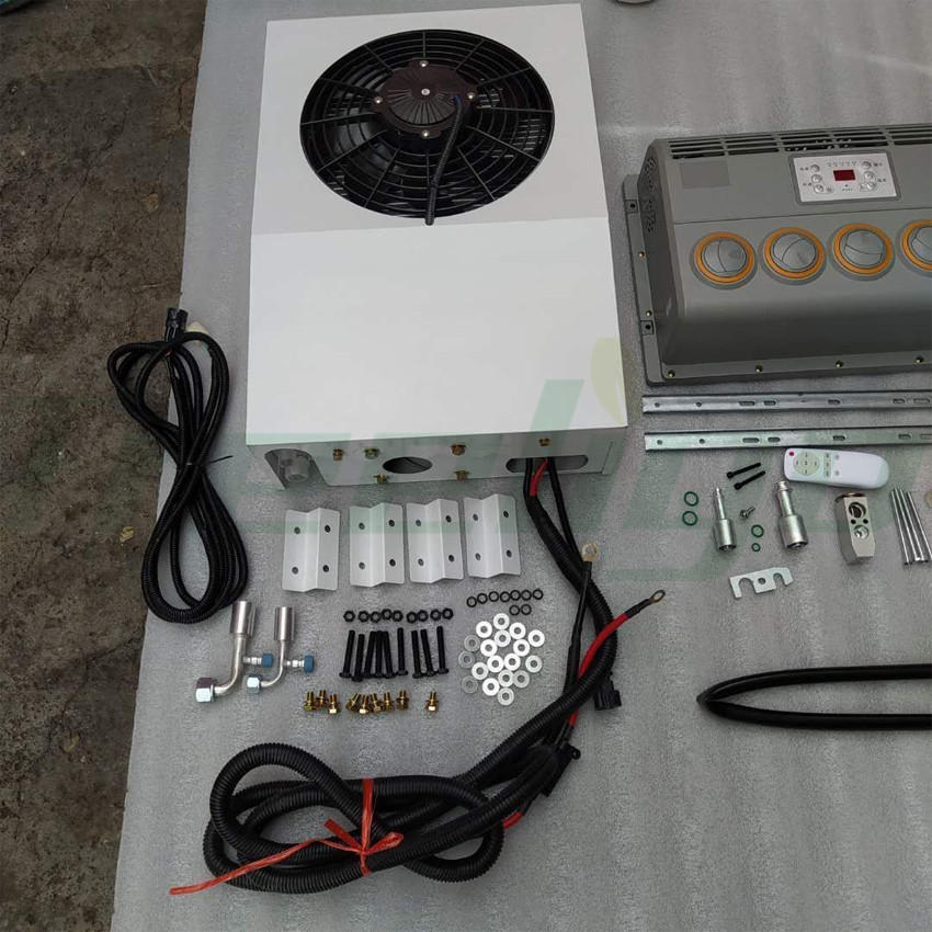 12v24v车载空调 汽车驻车变频车载电器背挂顶置分体式电动空调