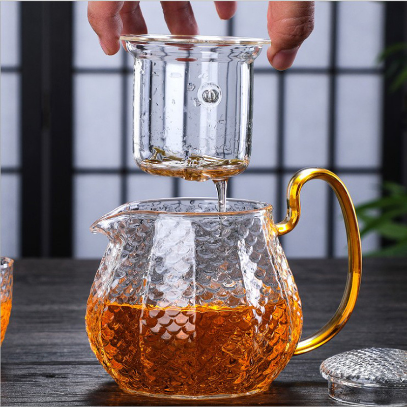 Heat-Resistant Glass Tea Set Household Borosilicate Glass Tea Teapot Teapot Set Tea Set Gift Box