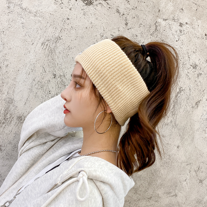 新款发带宽边针织发带 秋冬韩版大布标网红装饰弹力洗脸压发头箍