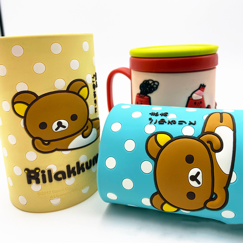 厂家生产创意卡通杯套定制可爱pvc软胶杯套杯子防烫伤儿童pvc杯套