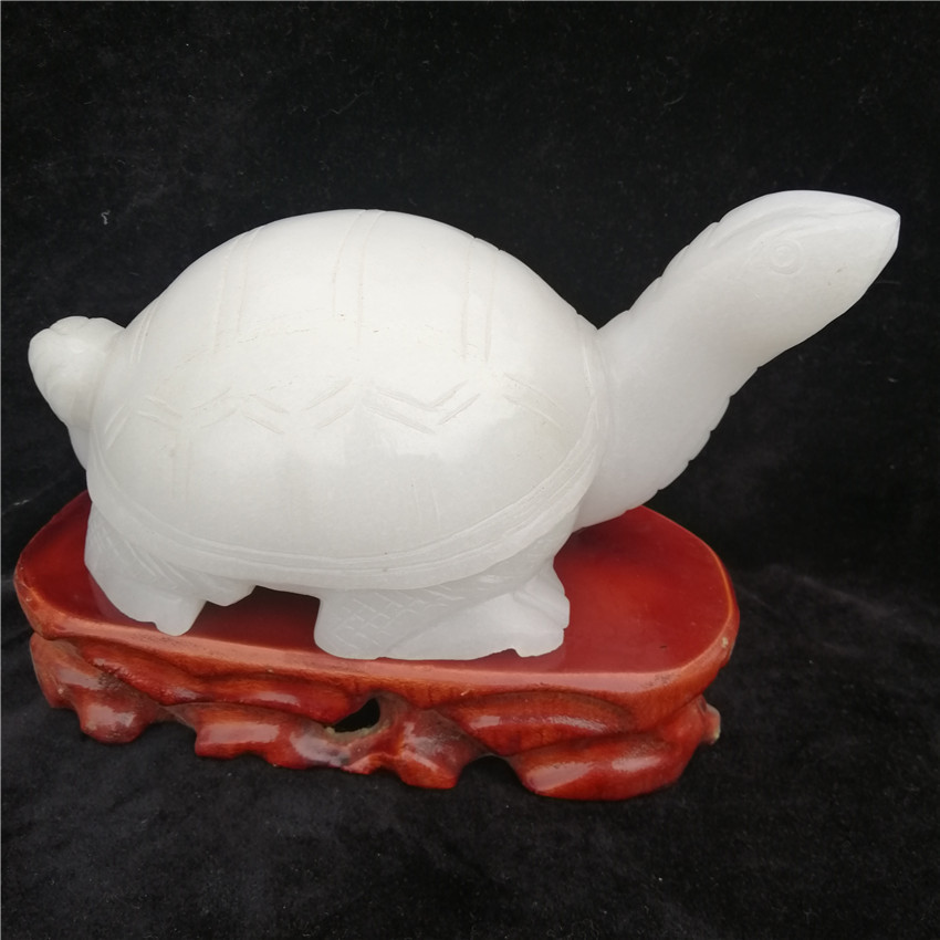 阿富汗白玉乌龟摆件汉白玉玉石龟摆件祝寿送礼小摆件饰品