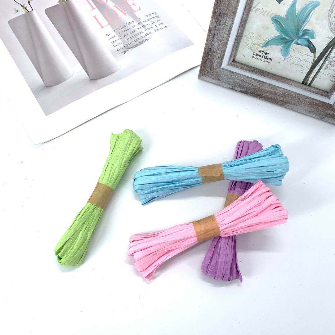 热销产品;diy手工纸绳 拉拉草拉菲草 草绳 幼儿园手工教材编织是