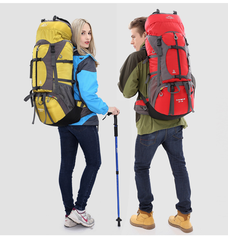 徒步登山包男65l大容量驴友骑行帐篷背包野营登山背包女户外装备
