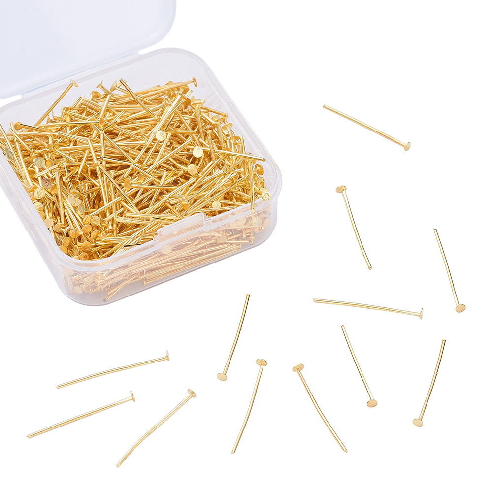 跨境新品 平头针t字针盒装 手工串珠材料 大头针饰品配件diy