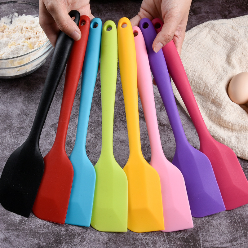 Large Integrated Silicone Scraper Chocolate Cream Stirring Knife Butter Scraper Cake Scraper Baking Tool