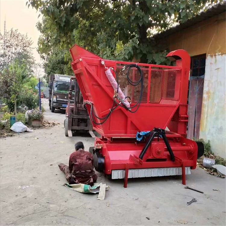 饲料青贮切碎收集机 农作物秸秆带料仓回收机 牧草粉碎回收机