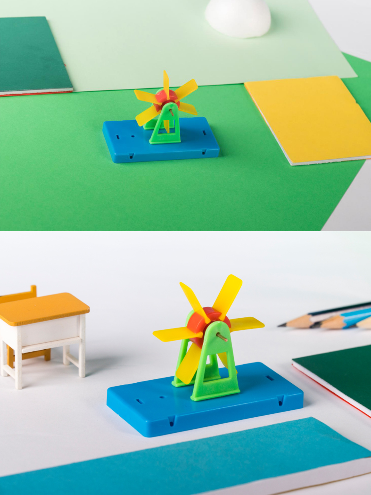 简易水轮车幼儿园科学小实验组装玩具科技小制作儿童手工diy材料