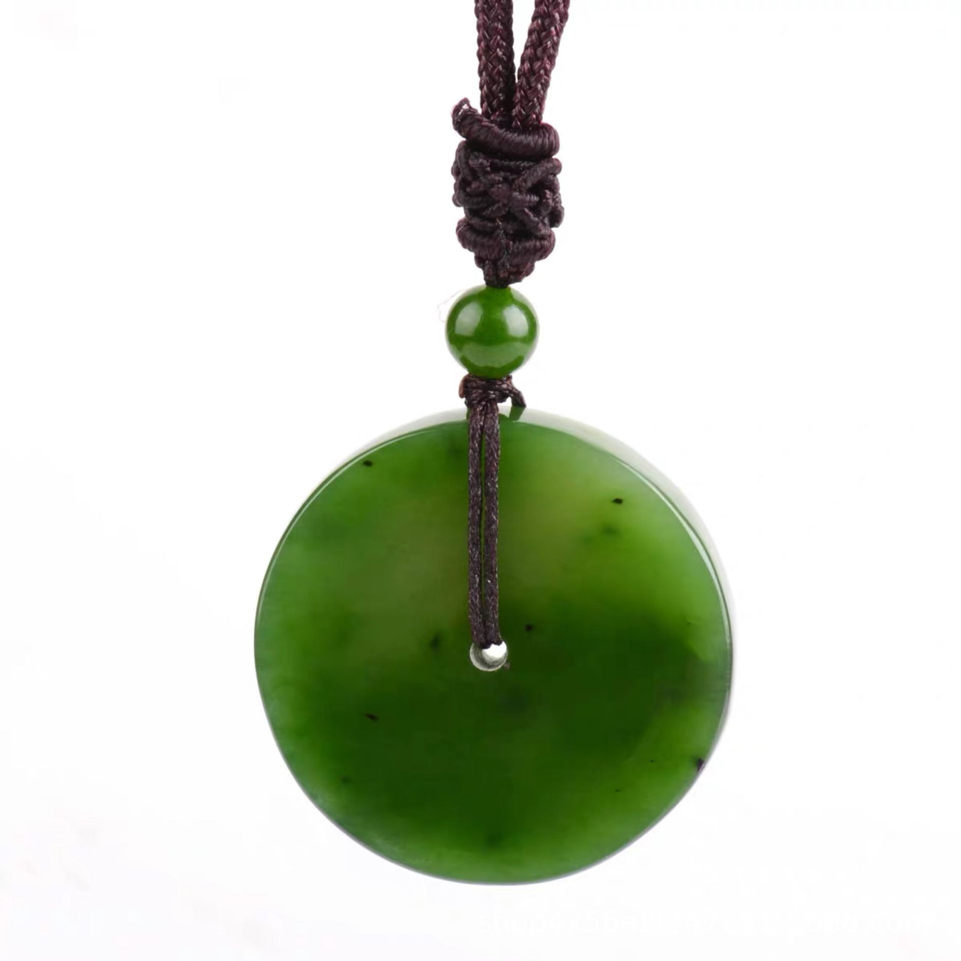 和田玉平安扣吊坠 新疆碧玉怀古大号30mm平安扣挂坠玉牌批发