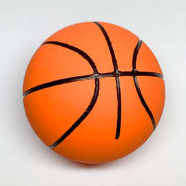 工厂直供深沟立体高弹力橡胶空心篮球原色橘色小篮球可批发