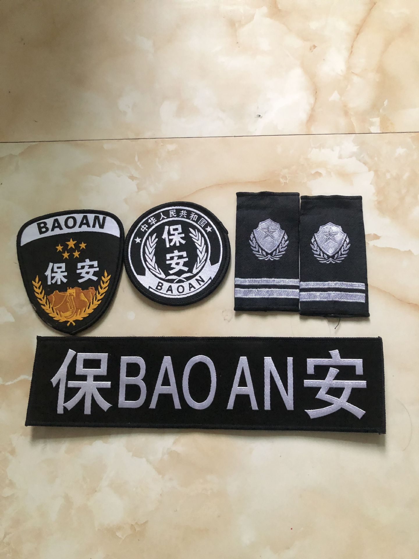 现货作训服魔术贴标志 保安物业七件套定做 臂章安保标志定制