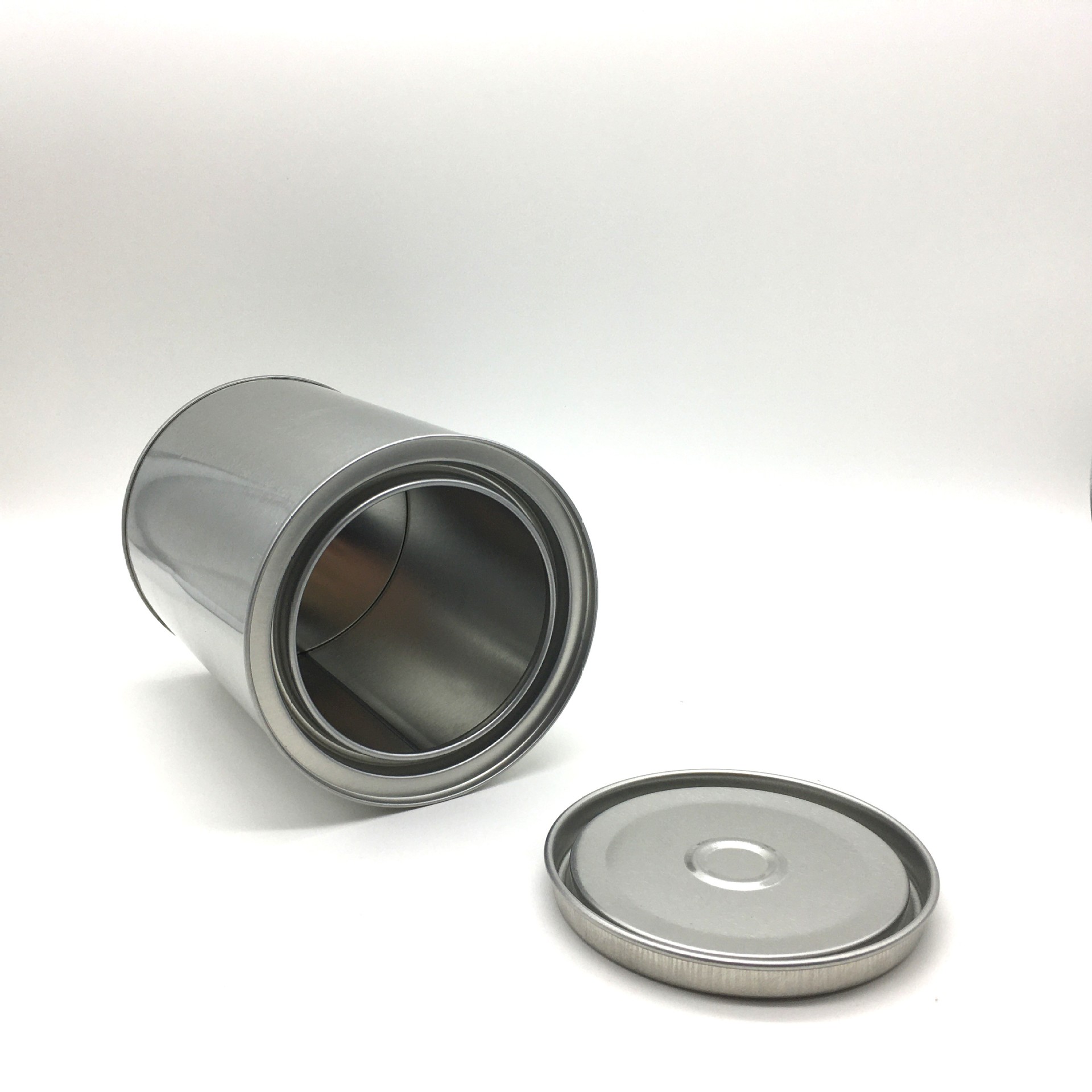 东莞横沥厂家直销铁罐1kg装三线口大圆口款双线口专用铁盖圆形罐