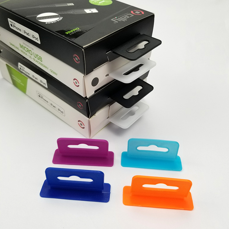 广东厂家批发 彩盒塑料挂钩 飞机扣 包装盒塑胶飞机孔 耳机盒挂扣
