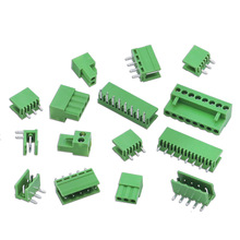 插拔式PCB接线端子 HT396-3.96MM绿色直弯针2/3/4/5/6/7/8910-12P