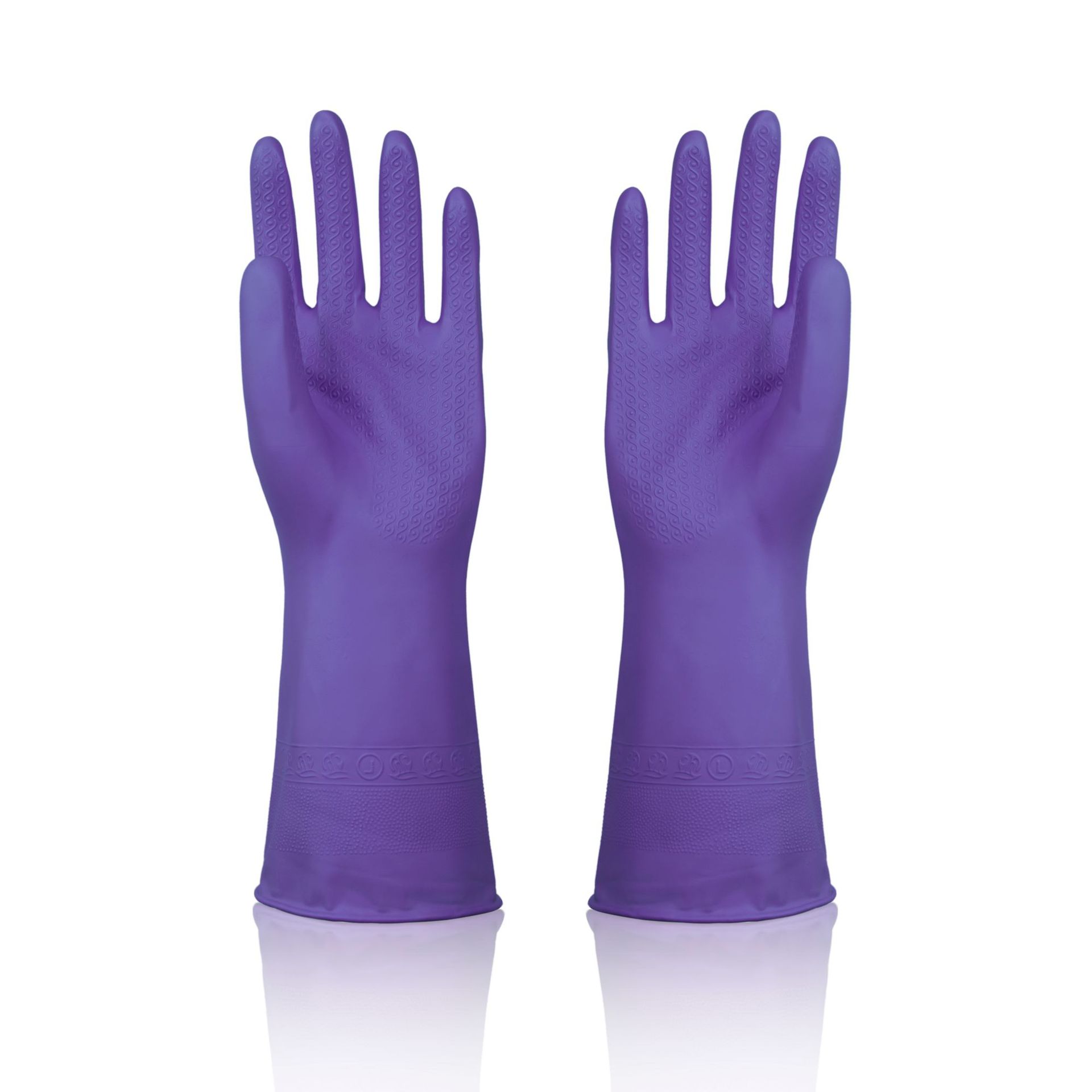 现货开发票pvc家务手套洗碗家用清洁防滑颗粒厨房手套