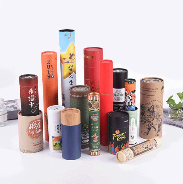 定做牛皮纸罐香筒 中秋月饼食品包装纸罐 便携圆茶叶纸筒logo印刷