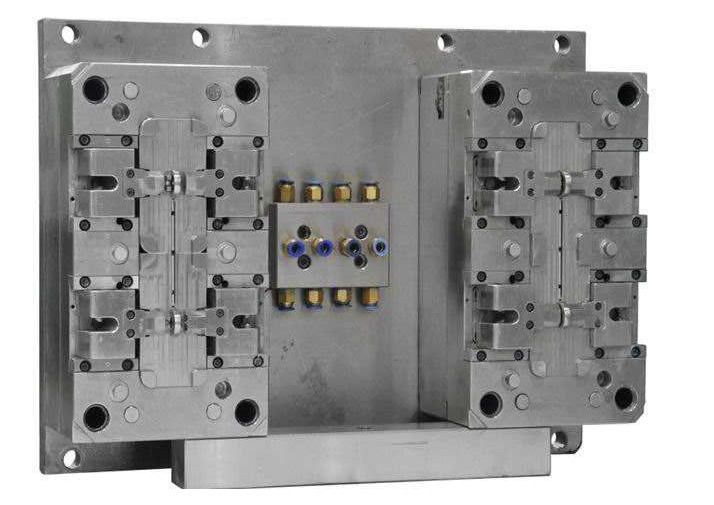 双色模具双色注塑加工汽车车锁外壳包胶模具注塑