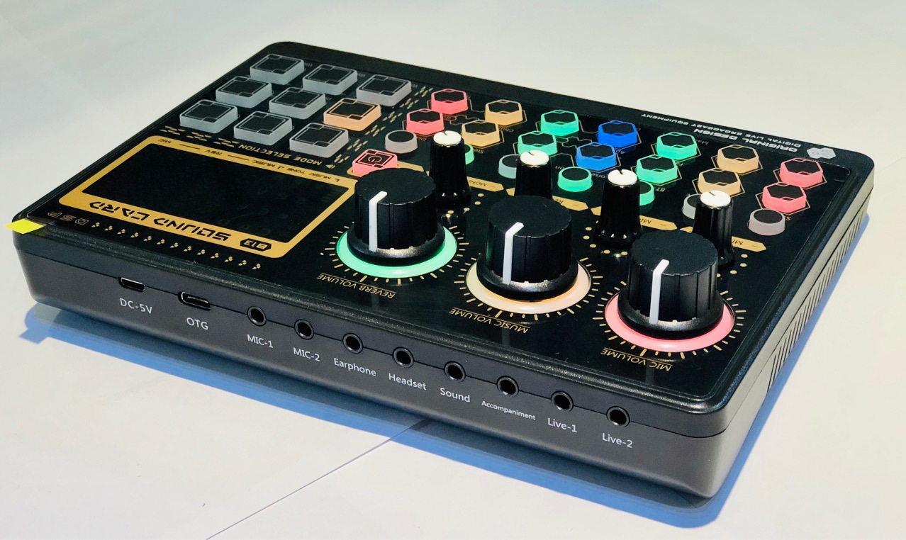 新款b13英文sound card手机电脑调音台声卡抖音游戏直播厂家