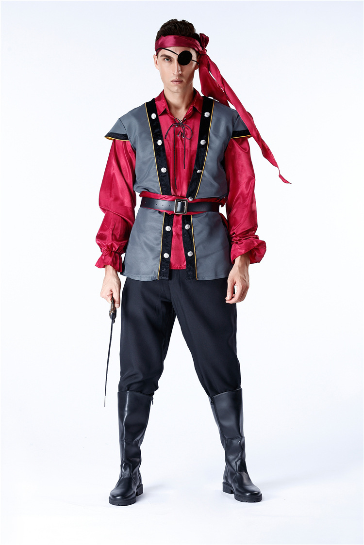 万圣节化装舞会cosplay加勒比女海盗服 海盗服装成人杰克船长情侣