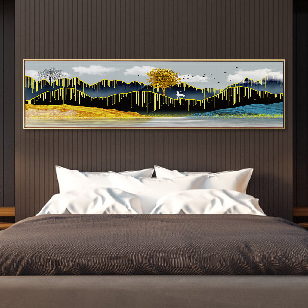 现代简约风景卧室床头装饰画轻奢创意艺术装饰墙酒店背景挂画