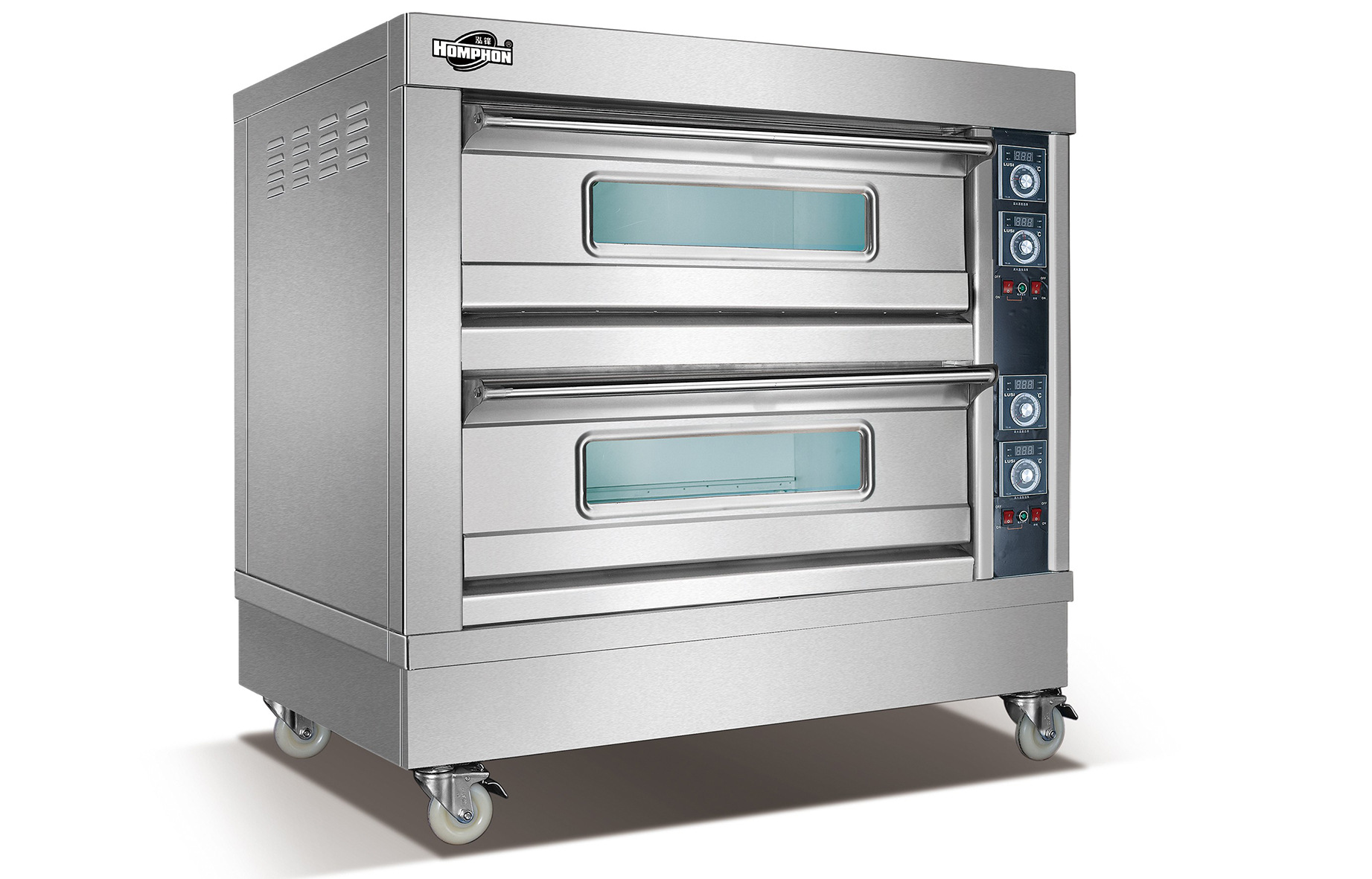 泓锋烤箱商用电燃气两层四盘面包月饼大容量定时电烤箱燃气烘炉