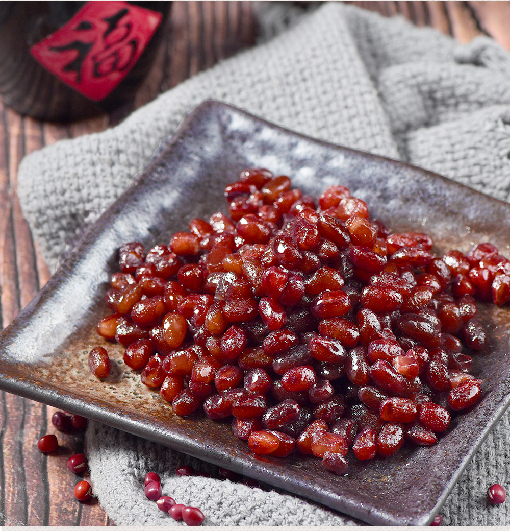 展艺低糖糖纳红小豆 即食蜜豆红豆奶茶店专用家用水果捞配料500g