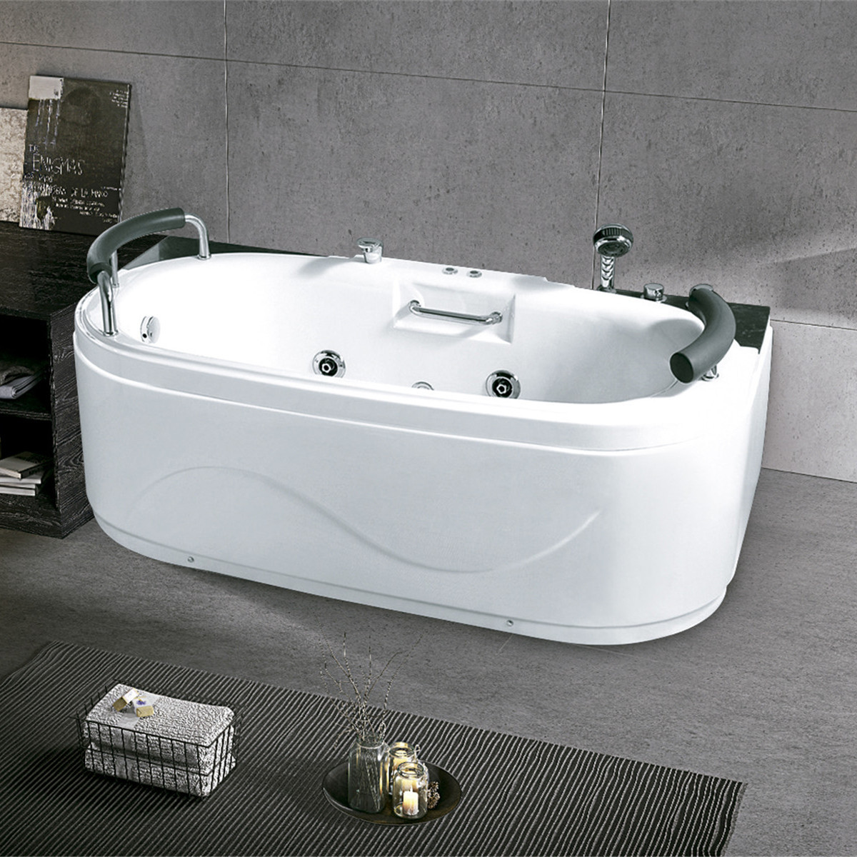 厂家直发亚克力冲浪按摩浴缸1.7米酒店民宿家用泡澡浴盆批发零售