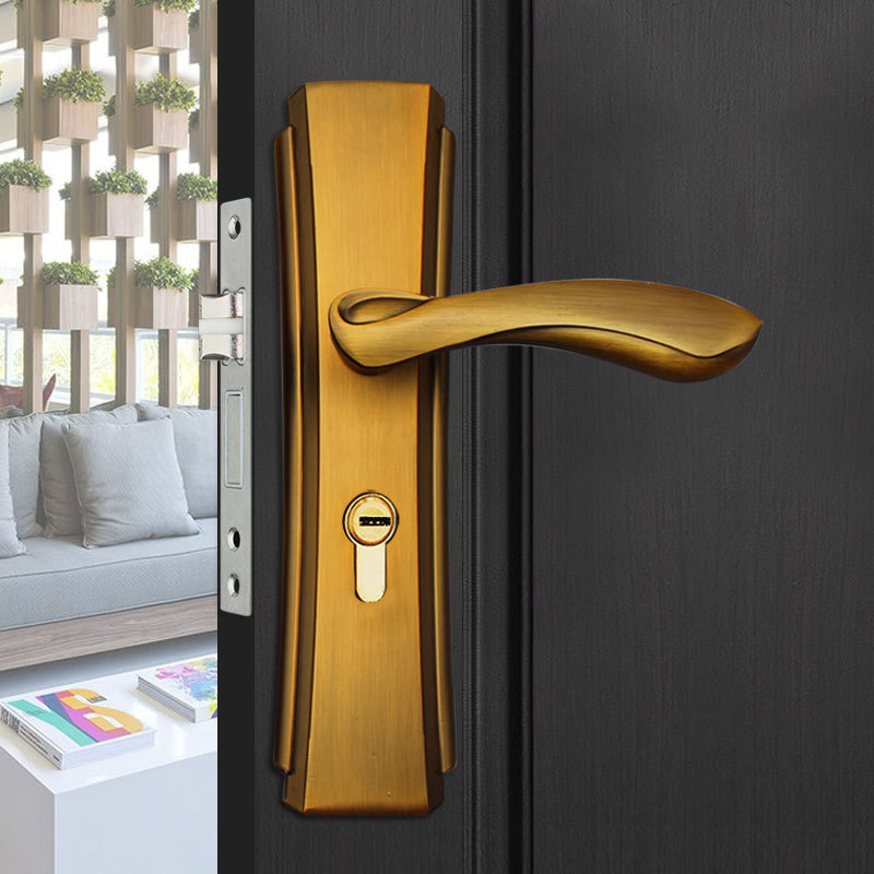 4732黄古铜室内锁 钢木门锁 房间木门锁厂家直供一件代发