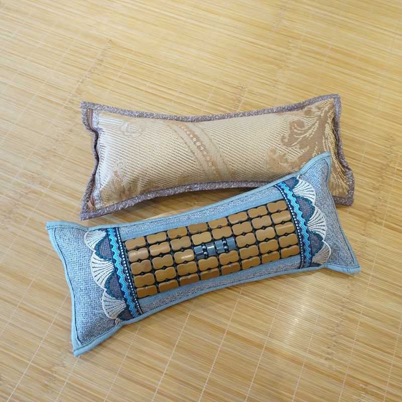 夏天凉枕成人磁疗麻将枕头花边藤枕颈椎保健颈椎枕头燕尾扁枕批发