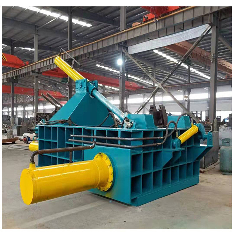 源德热销小型金属压块机废钢筋压块机金属边角料压扁机