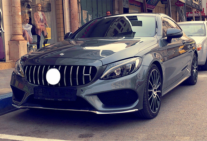 适用于奔驰新c级w205竖条 gt 中网c200/300改装c260 c300 c180