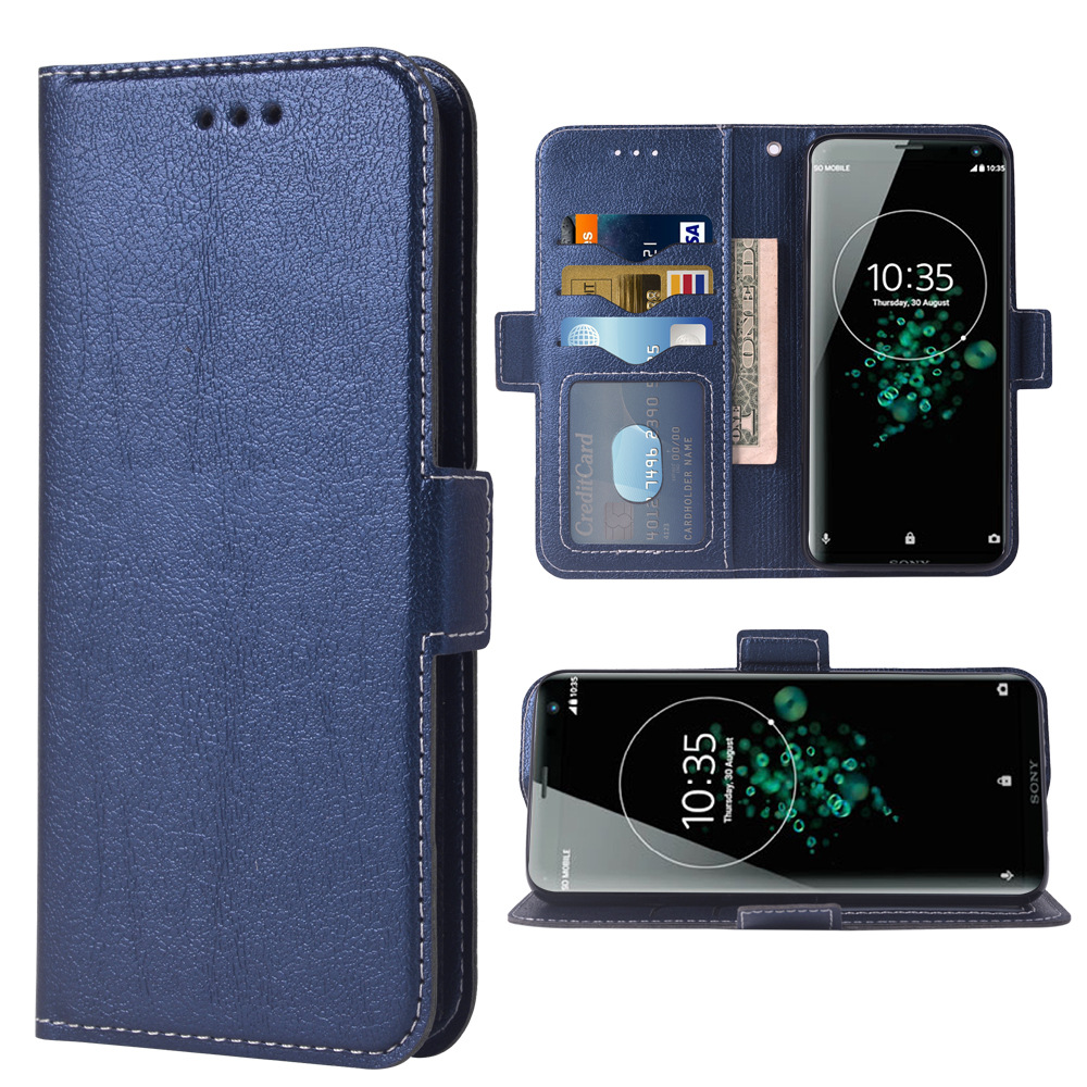 适用于索尼sony xz3手机壳皮套支架翻盖钱包插卡保护套