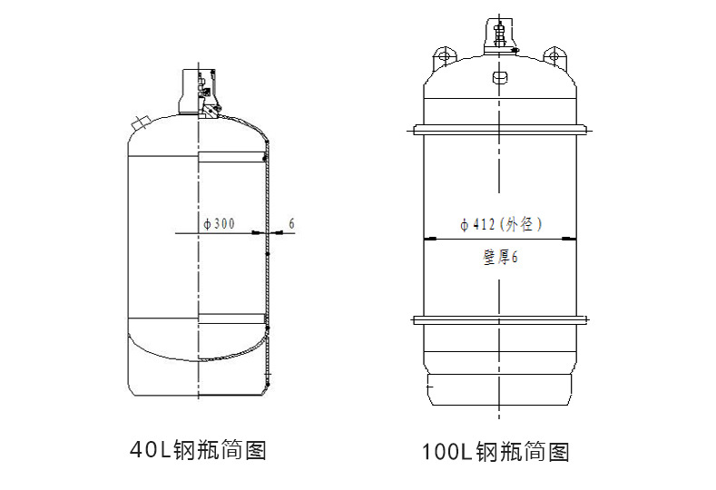 厂家直销40l/100l/400l/800l氯气罐 氯气瓶 液氯储罐 液氯钢瓶