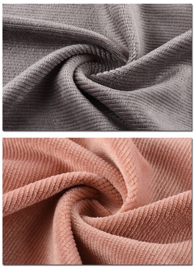 虎门厂家现货仿棉小坑条绒布女保暖外套连衣裙旗袍绒布面料可定制