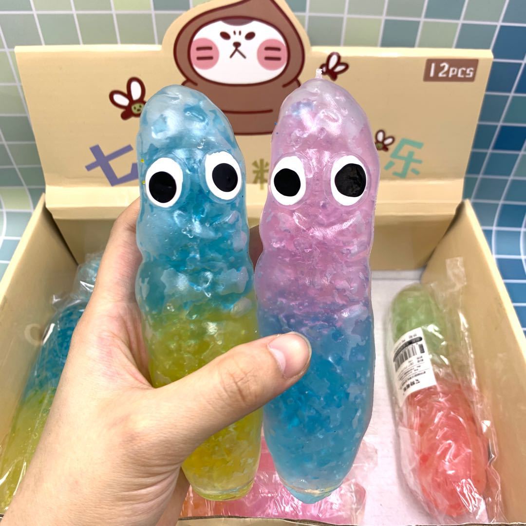 外贸创意彩色便便发泄捏捏乐七彩粑粑拉拉乐解压大便整蛊减压玩具
