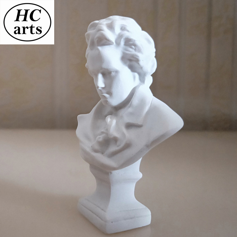 7cm音乐家贝多芬迷你小树脂仿石膏头像欧式人物手办摆件美术用品