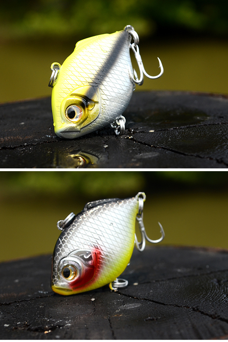 爱路亚比目鱼系列vib路亚饵套装 vib 送饵盒 假饵 假鱼共六个色