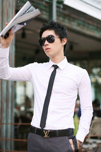 外贸男士衬衫商务免烫正装衬衣春季韩版青年修身职业白衬衫男长袖