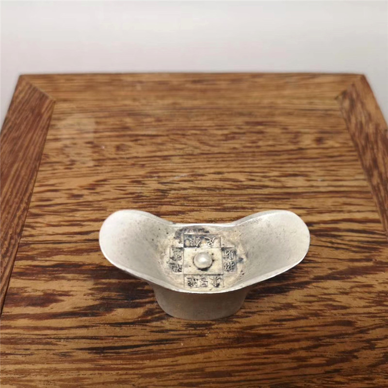 厂家 仿古铜镀银 小号 清朝 大清银锭 古玩摆件 批发-阿里巴巴