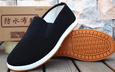 正品际华3517双钱/3522男女士防水布鞋老北京礼仪鞋黑色防滑耐磨