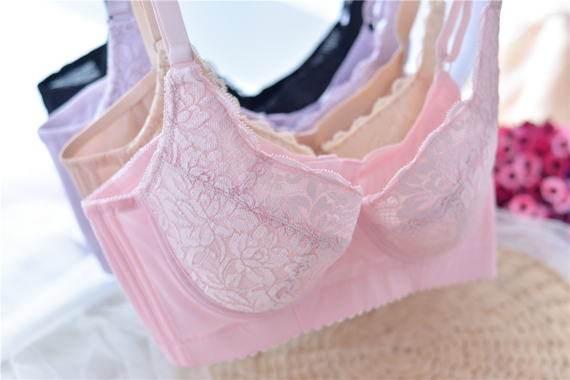 外贸女士时尚调整型少女大杯罩五排扣abcde背扣式文胸