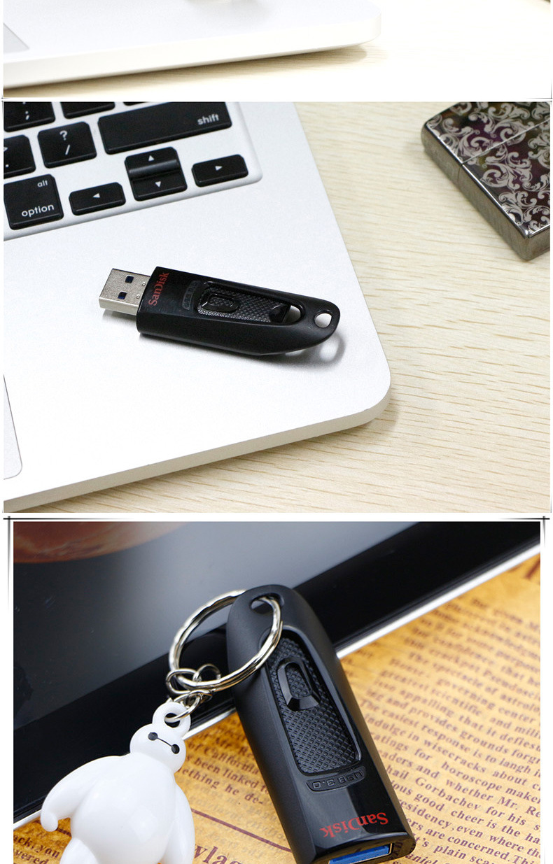 闪迪u盘 cz48 64g伸缩u盘32g 16g闪存盘128g便携256g商务加密优盘