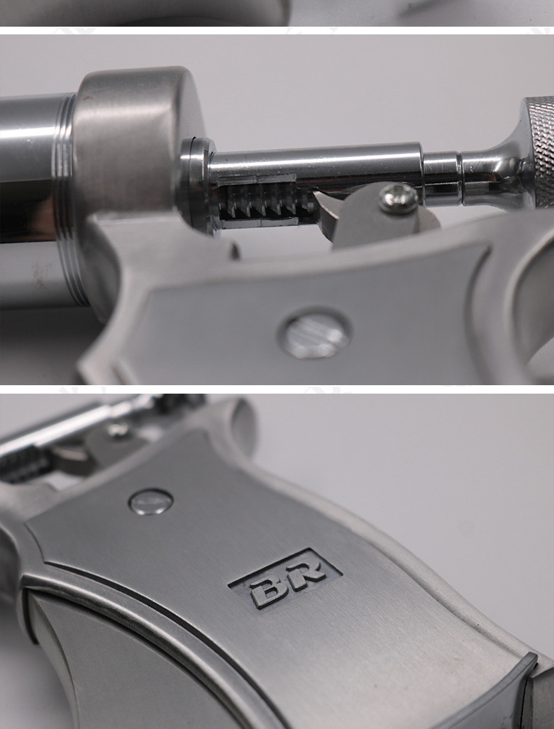 br50ml半自动五档可调连续注射器兽用不锈钢接种器养殖疫苗注射器